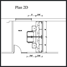 plan d’aménagement de bureau 2D